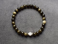 Bracelet d'intention - Ancrage solaire (Obsidienne dorée)