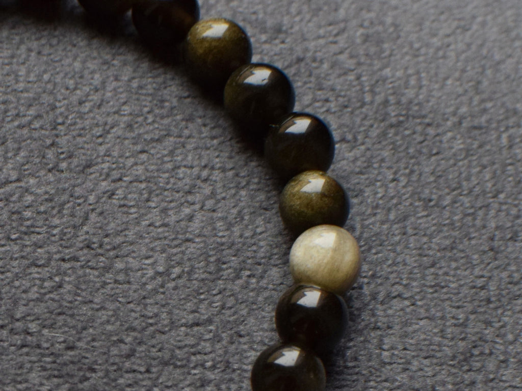 Bracelet d'intention - Ancrage solaire (Obsidienne dorée)