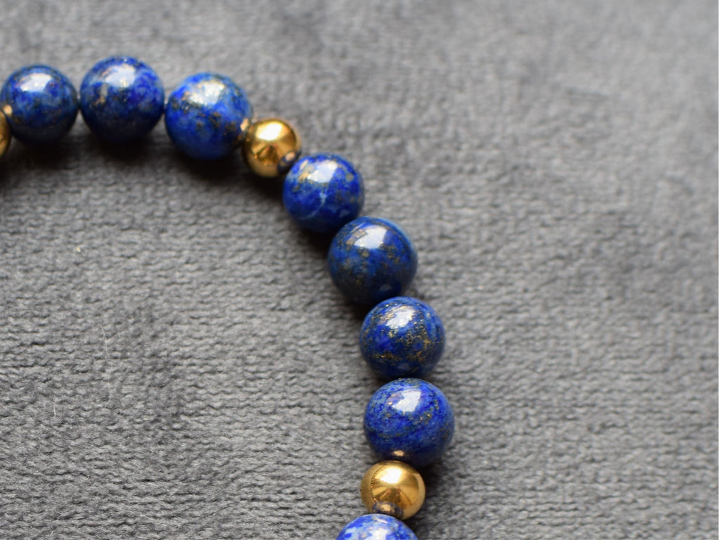 Bracelet d'intention - Cœur souverain (Lapis lazuli)