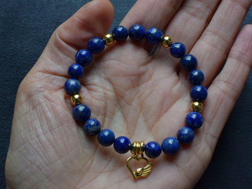 Bracelet d'intention - Cœur souverain (Lapis lazuli)