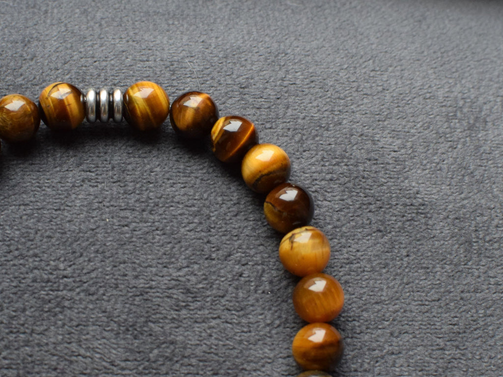 Bracelet d'intention - Présence affirmée (Œil de tigre)