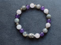 Bracelet d'intention - Sérénité sacrée (Labradorite, quartz rose, améthyste)