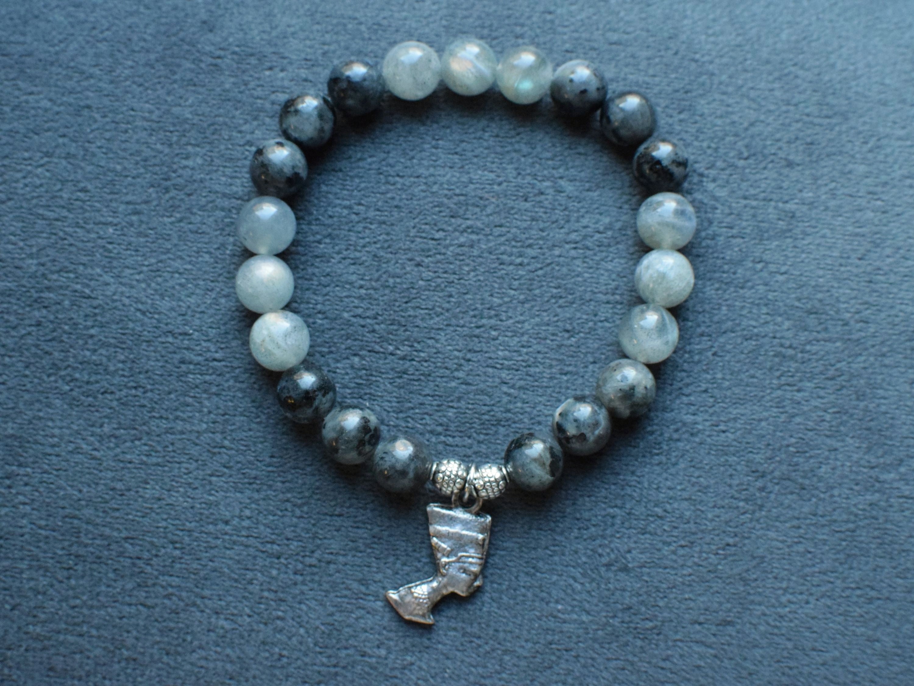 Bracelet d'intention - Souveraine intérieure (Labradorite & larvikite)