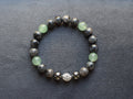 Bracelet d'intention - Force silencieuse (Larvikite, hématite & aventurine verte)