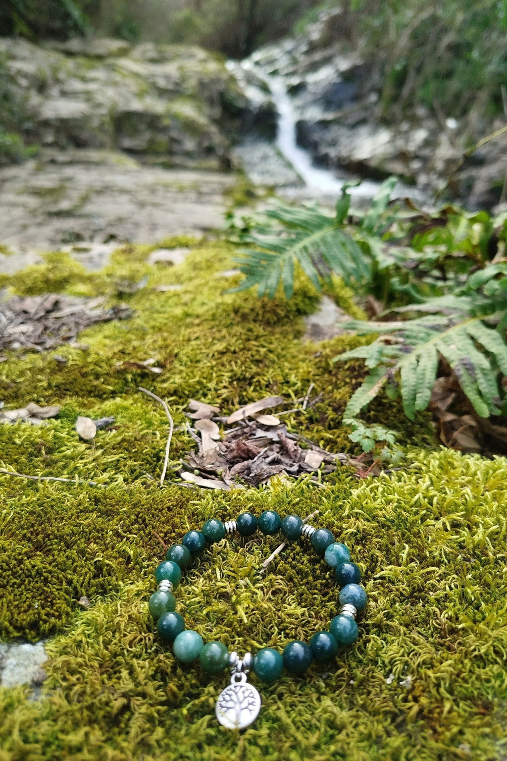 Bracelet d'intention - Essence du vivant (Agate mousse)