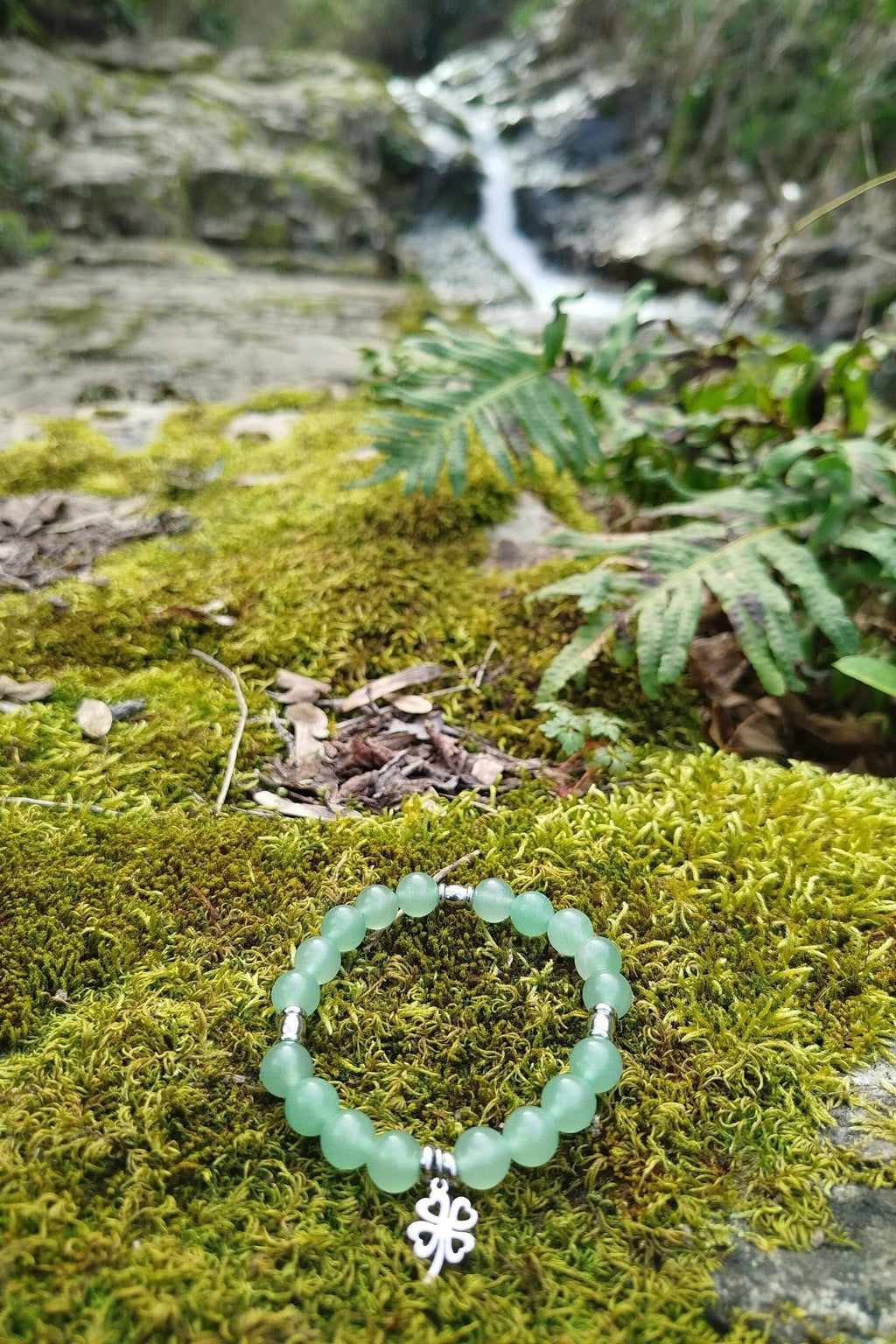 Bracelet d'intention - Chance florissante (Aventurine verte)