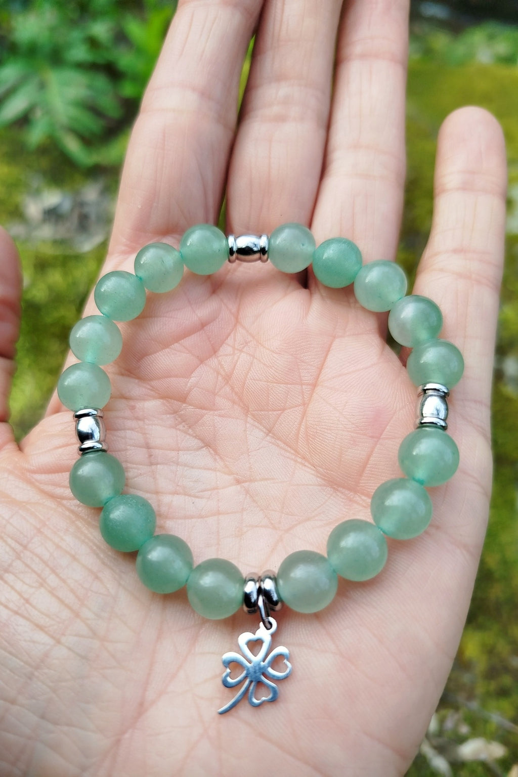Bracelet d'intention - Chance florissante (Aventurine verte)