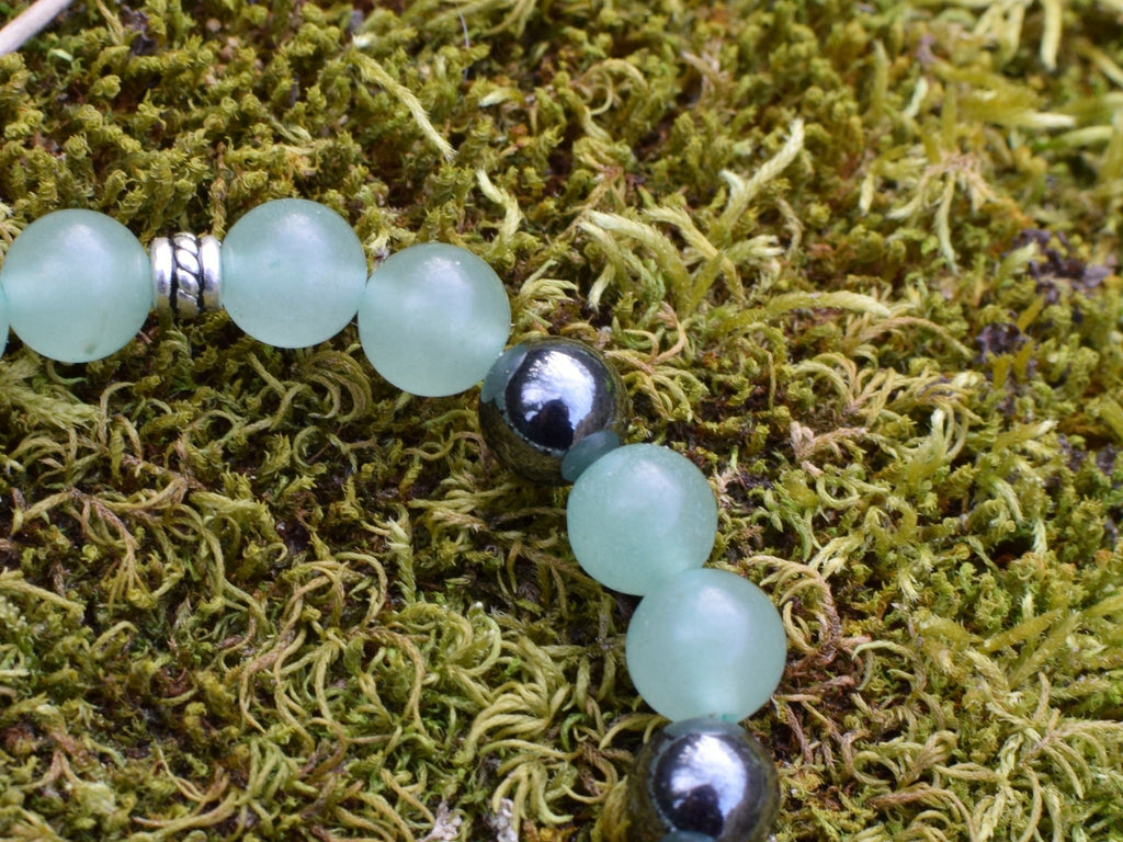 Bracelet intention - Jardin intérieur (Aventurine verte & hématite)