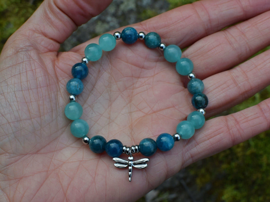 Bracelet d'intention - Messagère de lumière (Apatite & amazonite)