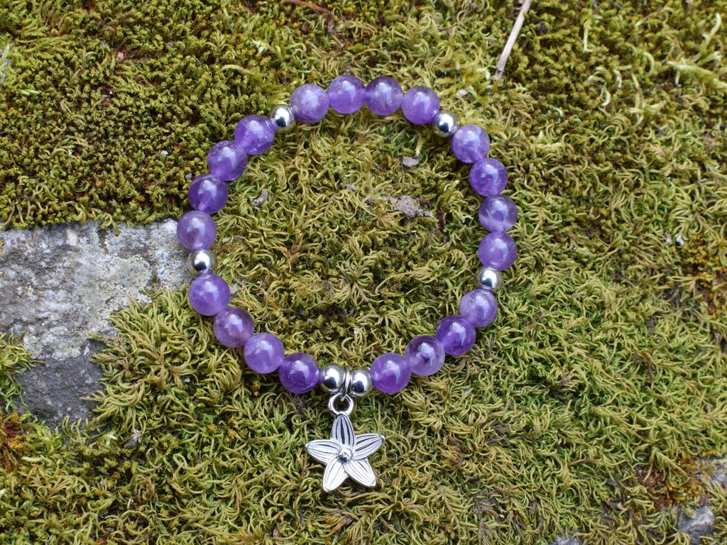 Bracelet d'intention - Fleur d'âme (Améthyste)