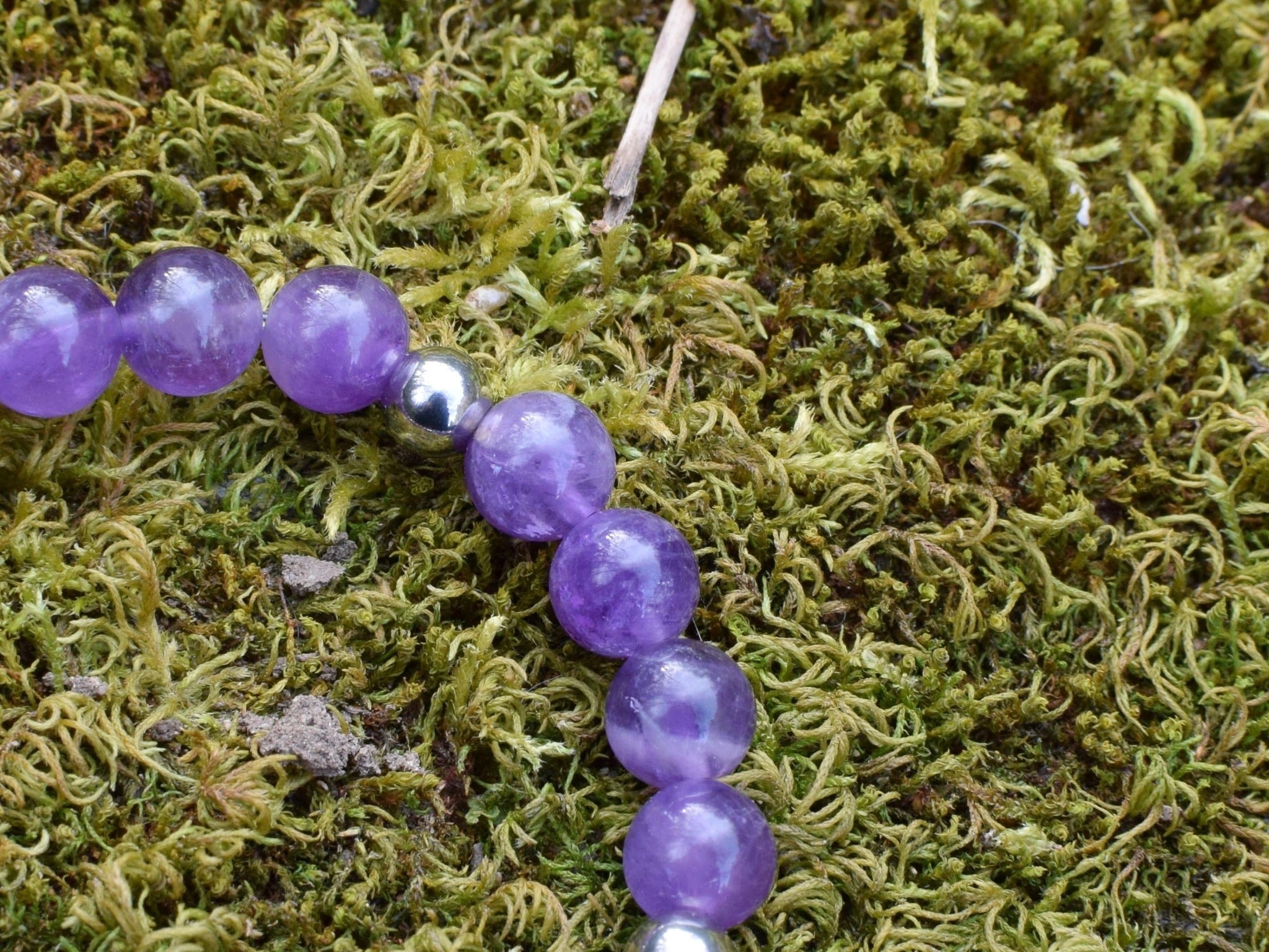 Bracelet d'intention - Fleur d'âme (Améthyste)