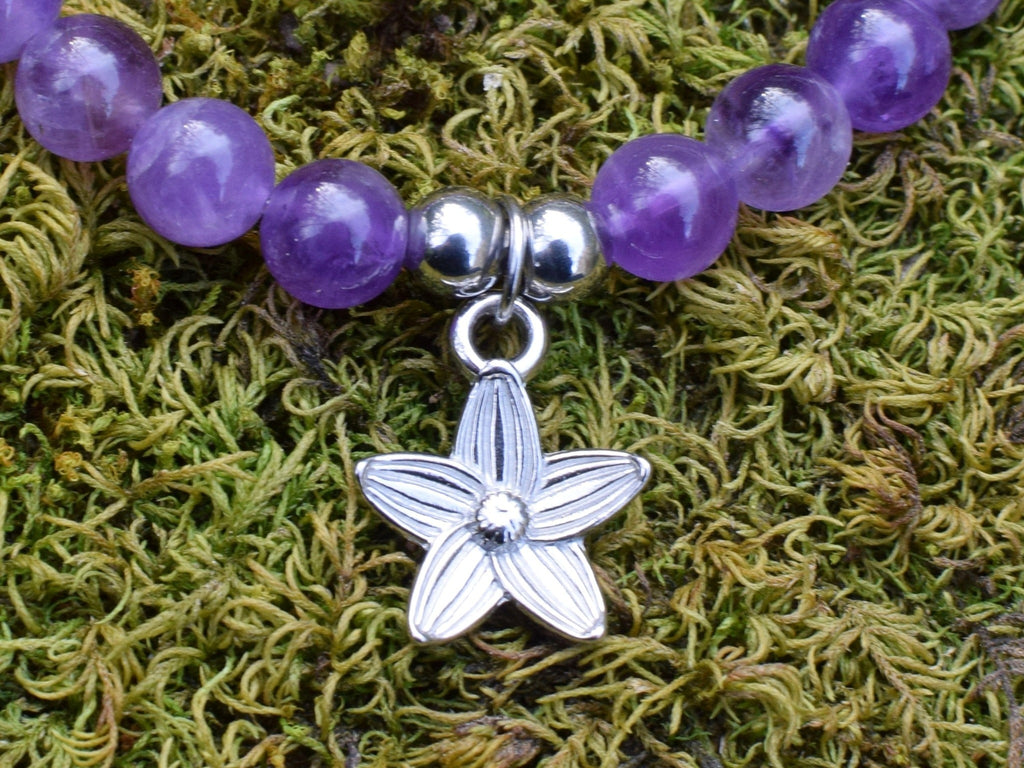 Bracelet d'intention - Fleur d'âme (Améthyste)