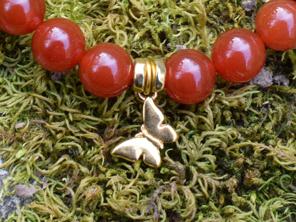Bracelet d'intention - Élan de Vie (Cornaline & Œil de tigre)