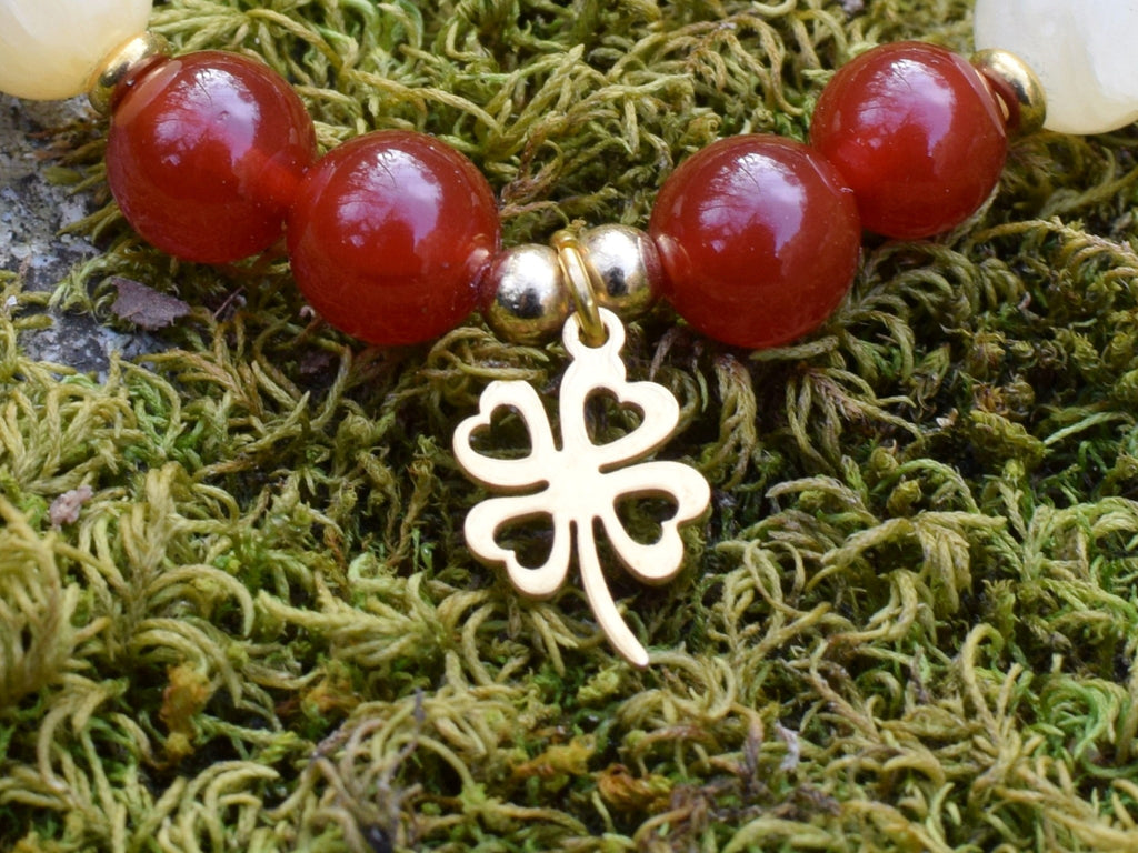 Bracelet d'intention - Chance lumineuse (Cornaline & Calcite orange)