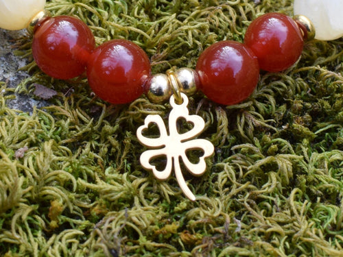 Bracelet d'intention - Chance lumineuse (Cornaline & Calcite orange)