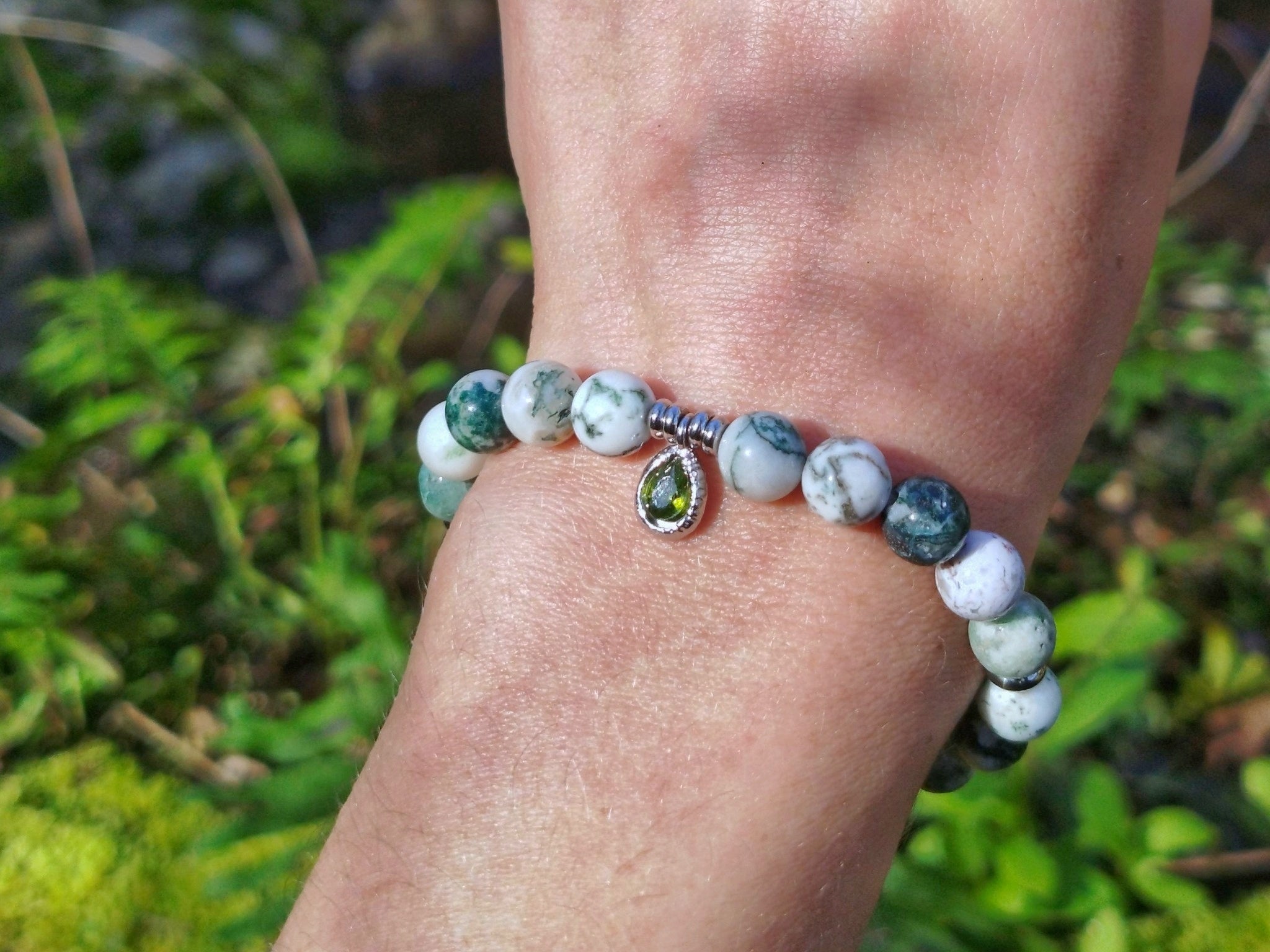 Bracelet intention - Jeune pousse (Agate arbre)