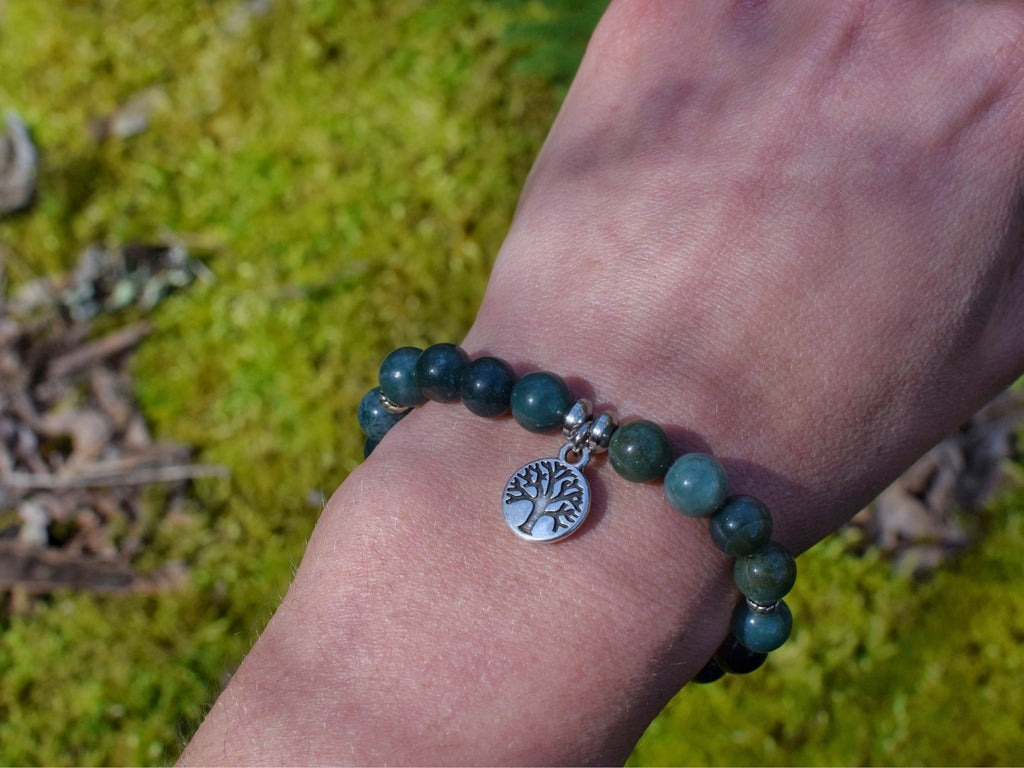 Bracelet d'intention - Essence du vivant (Agate mousse)