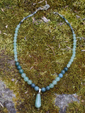 Collier d’intention - Clair sous-bois (Agate mousse & aventurine verte)