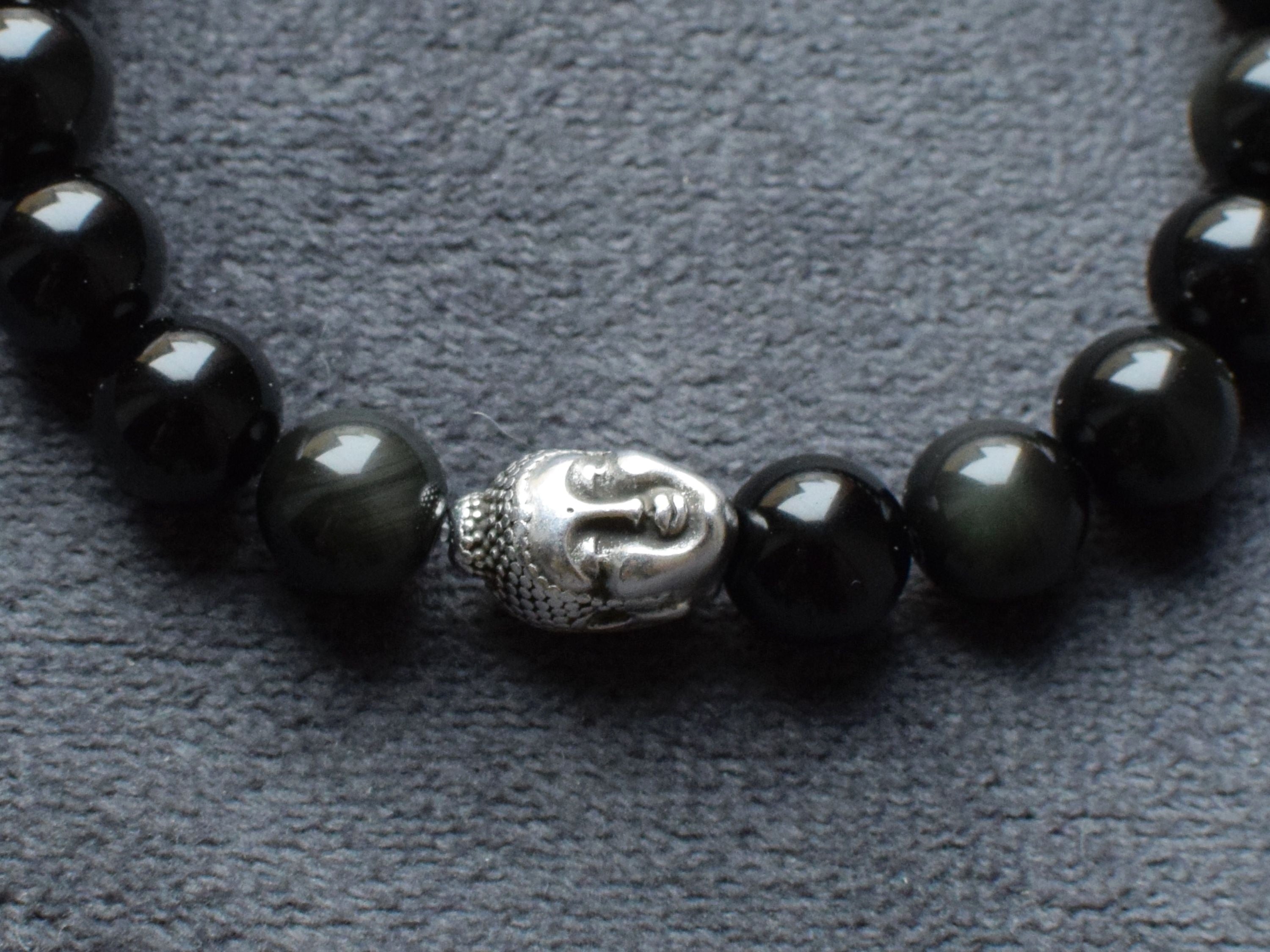 Bracelet d'intention - Sagesse profonde (Obsidienne œil céleste)