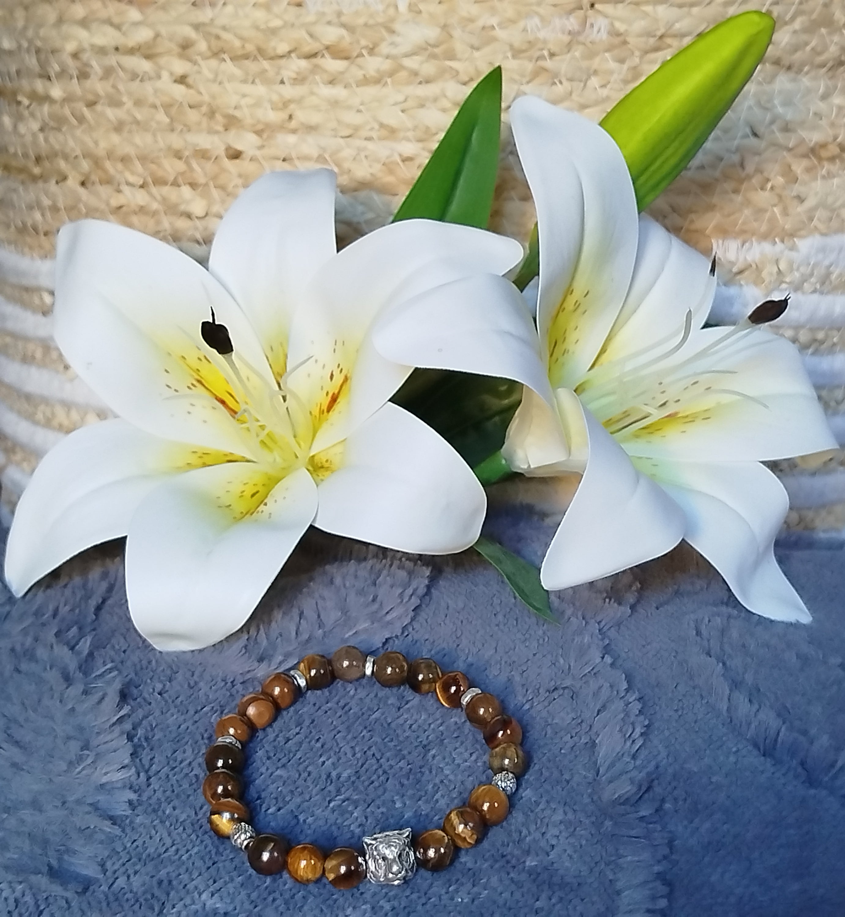 Bracelet d'intention - Esprit du tigre (Œil de tigre)