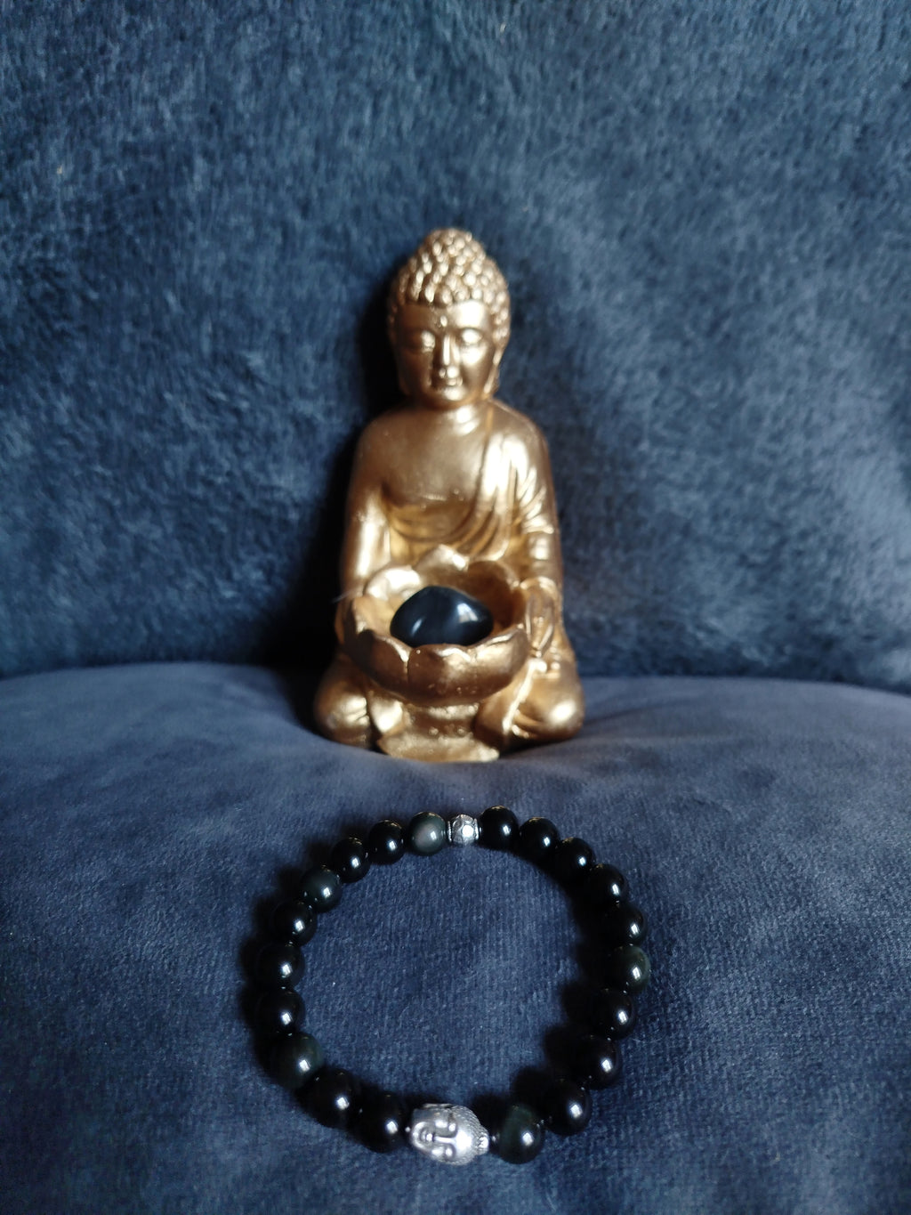 Bracelet d'intention - Sagesse profonde (Obsidienne œil céleste)