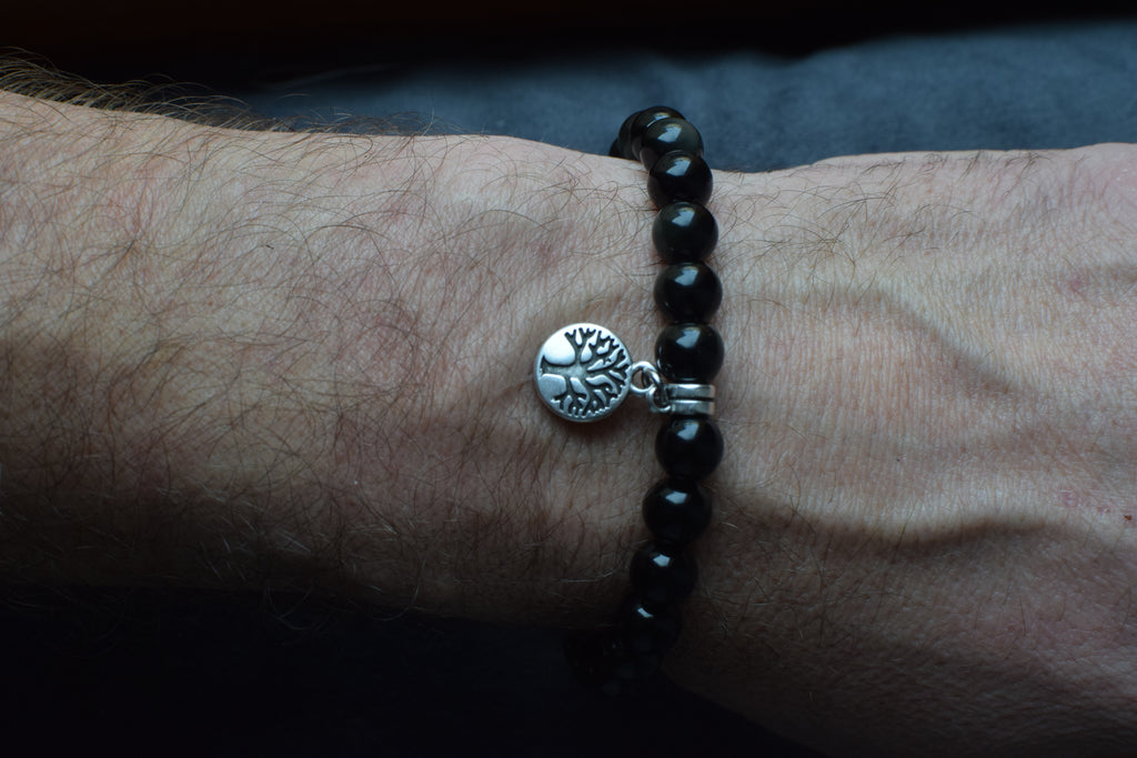 Bracelet d'intention - Racines intérieures (Obsidienne œil céleste)