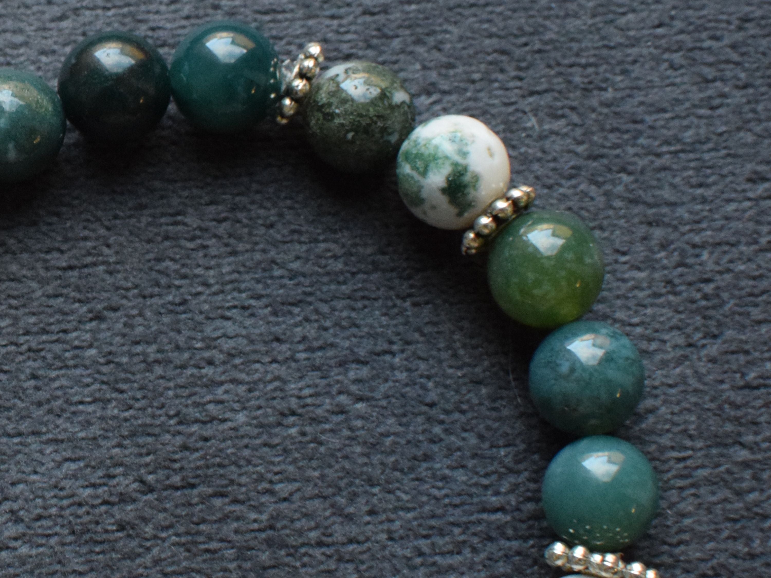 Bracelet d'intention - Souffle de forêt (Agate mousse & agate arbre)