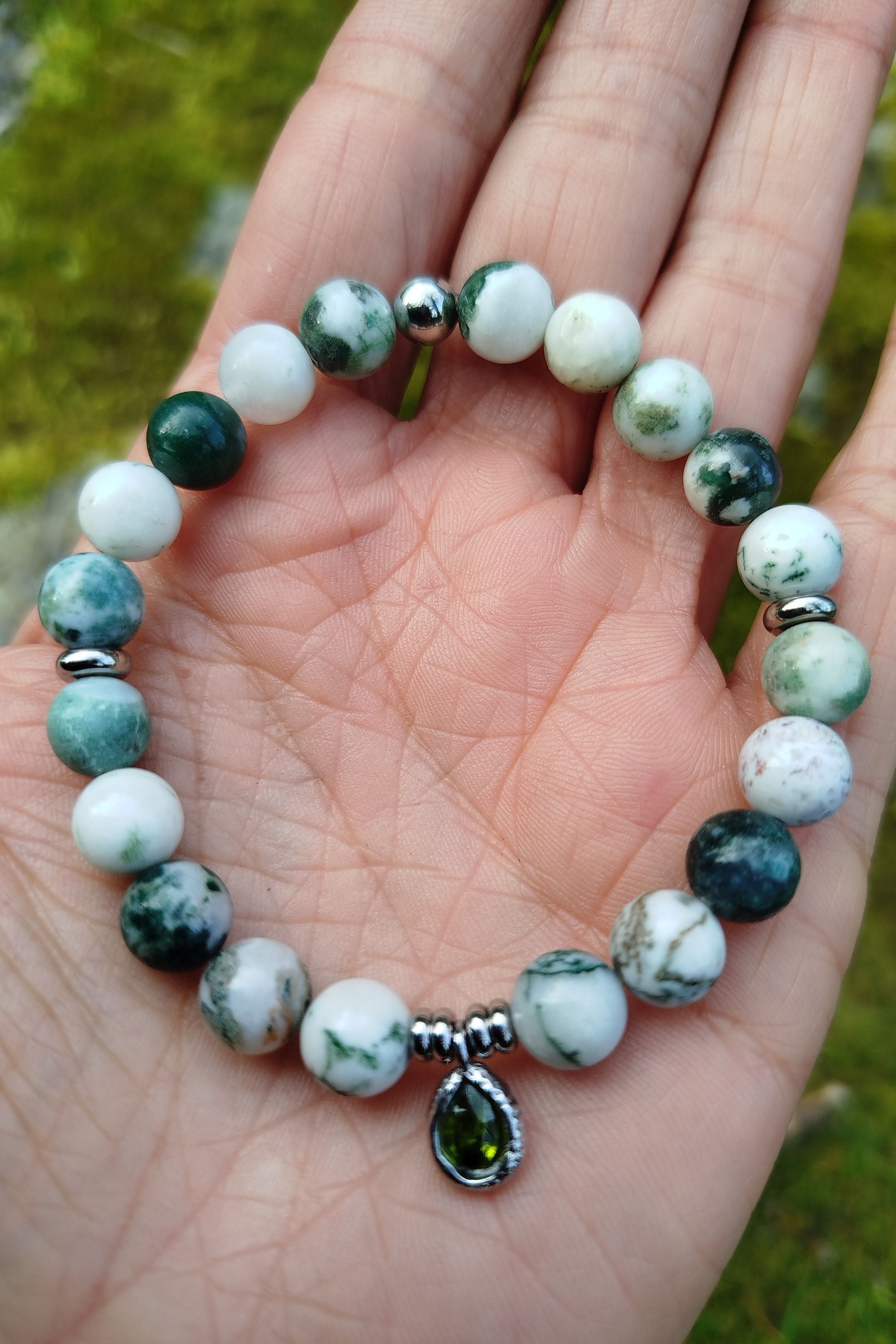Bracelet intention - Jeune pousse (Agate arbre)