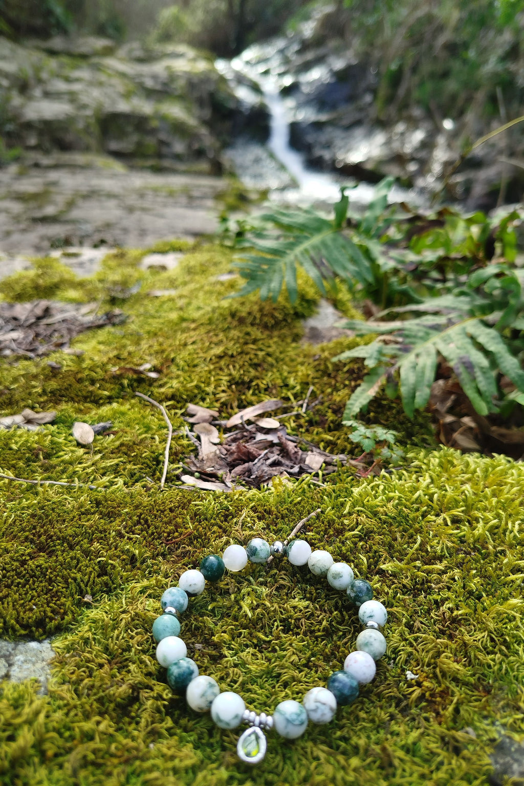Bracelet intention - Jeune pousse (Agate arbre)