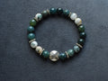 Bracelet d'intention - Souffle de forêt (Agate mousse & agate arbre)