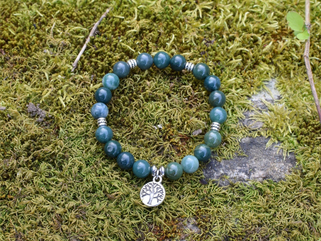 Bracelet d'intention - Essence du vivant (Agate mousse)