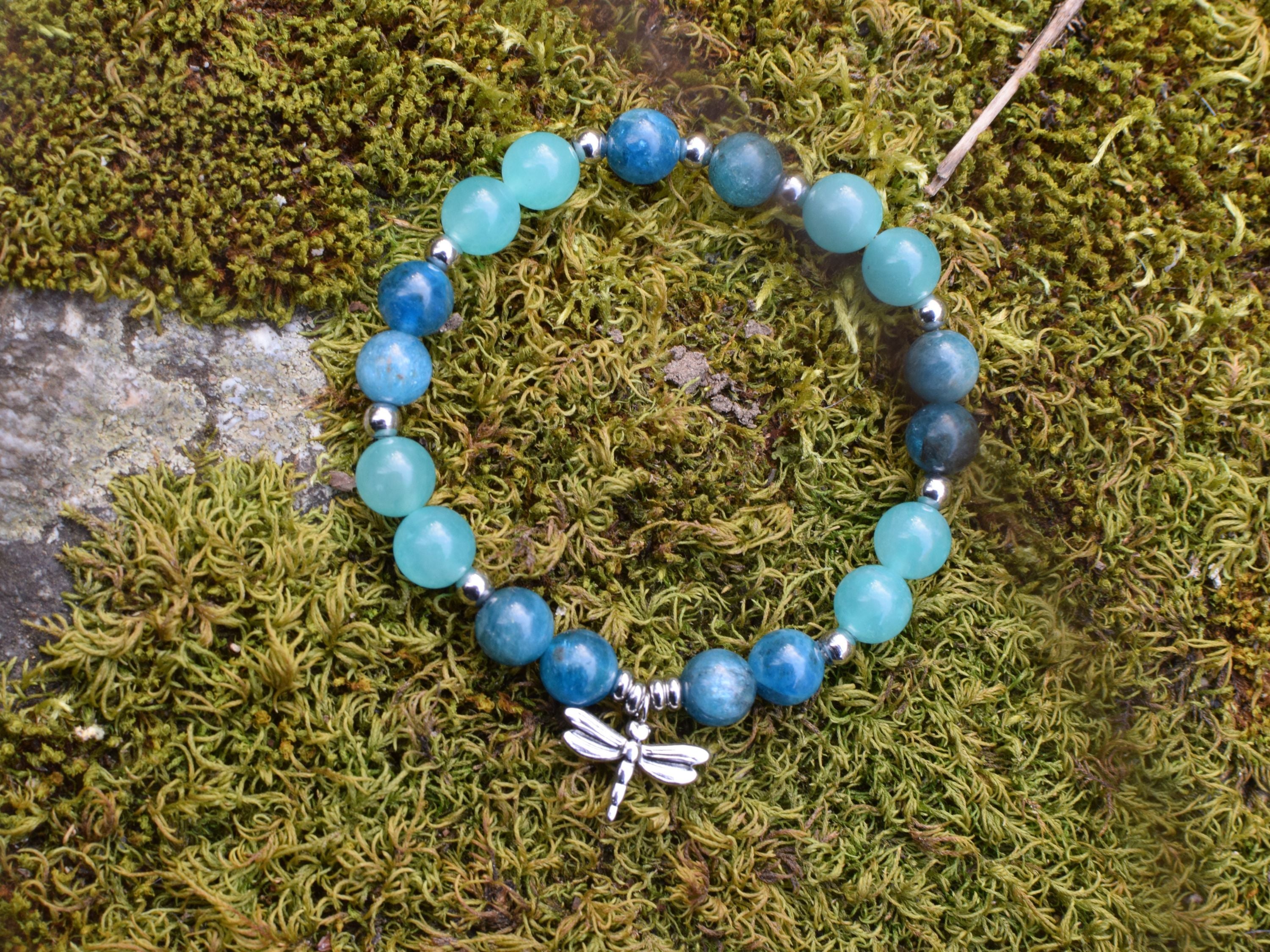 Bracelet d'intention - Messagère de lumière (Apatite & amazonite)