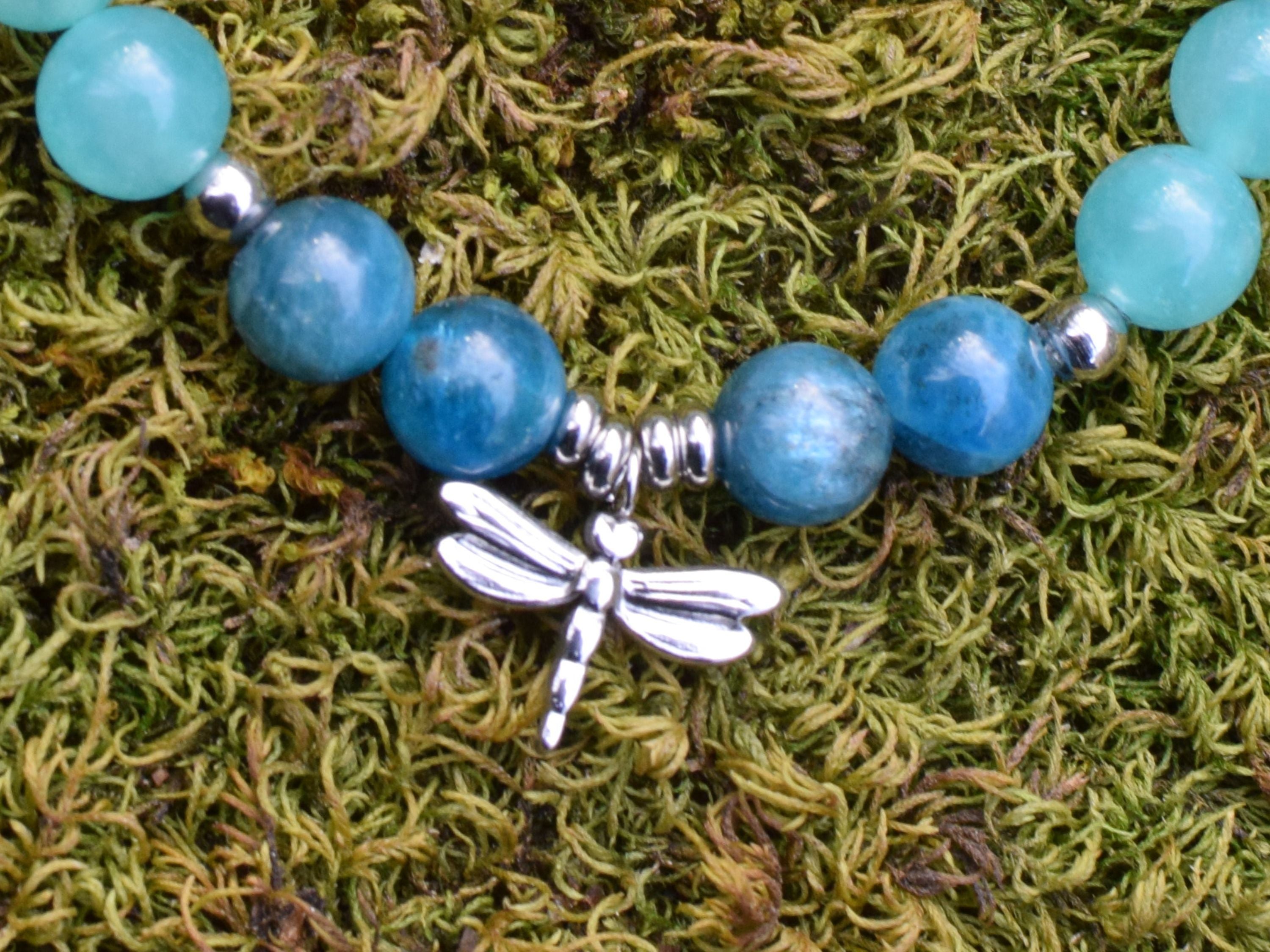 Bracelet d'intention - Messagère de lumière (Apatite & amazonite)