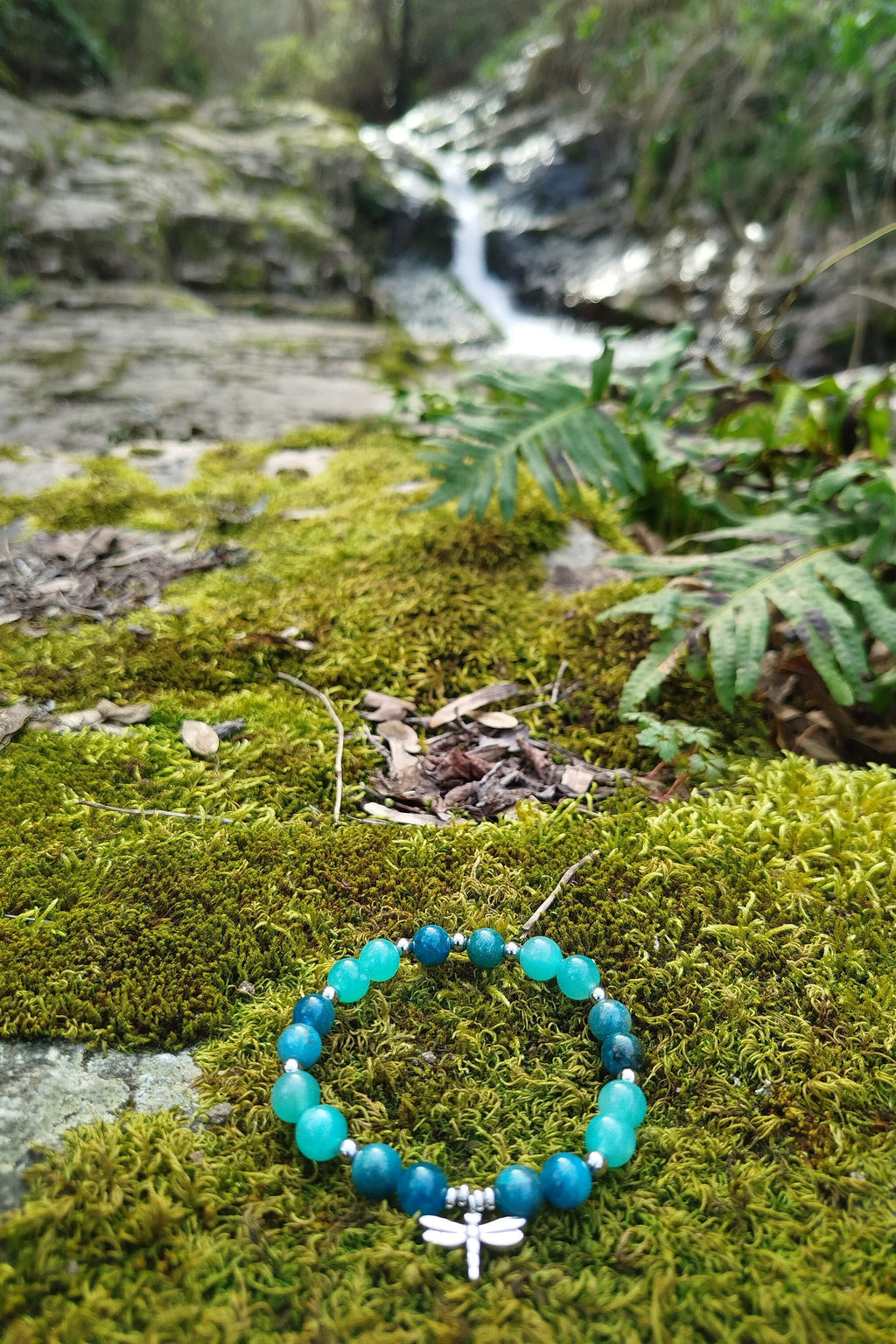 Bracelet d'intention - Messagère de lumière (Apatite & amazonite)