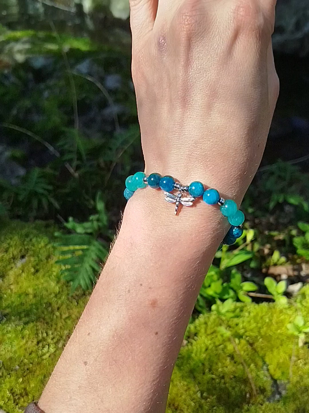 Bracelet d'intention - Messagère de lumière (Apatite & amazonite)