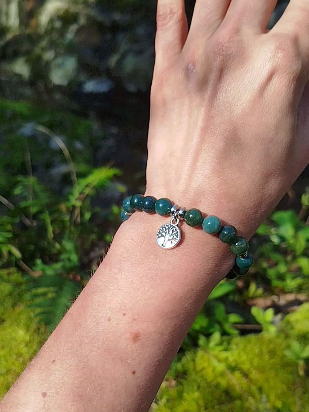 Bracelet d'intention - Essence du vivant (Agate mousse)
