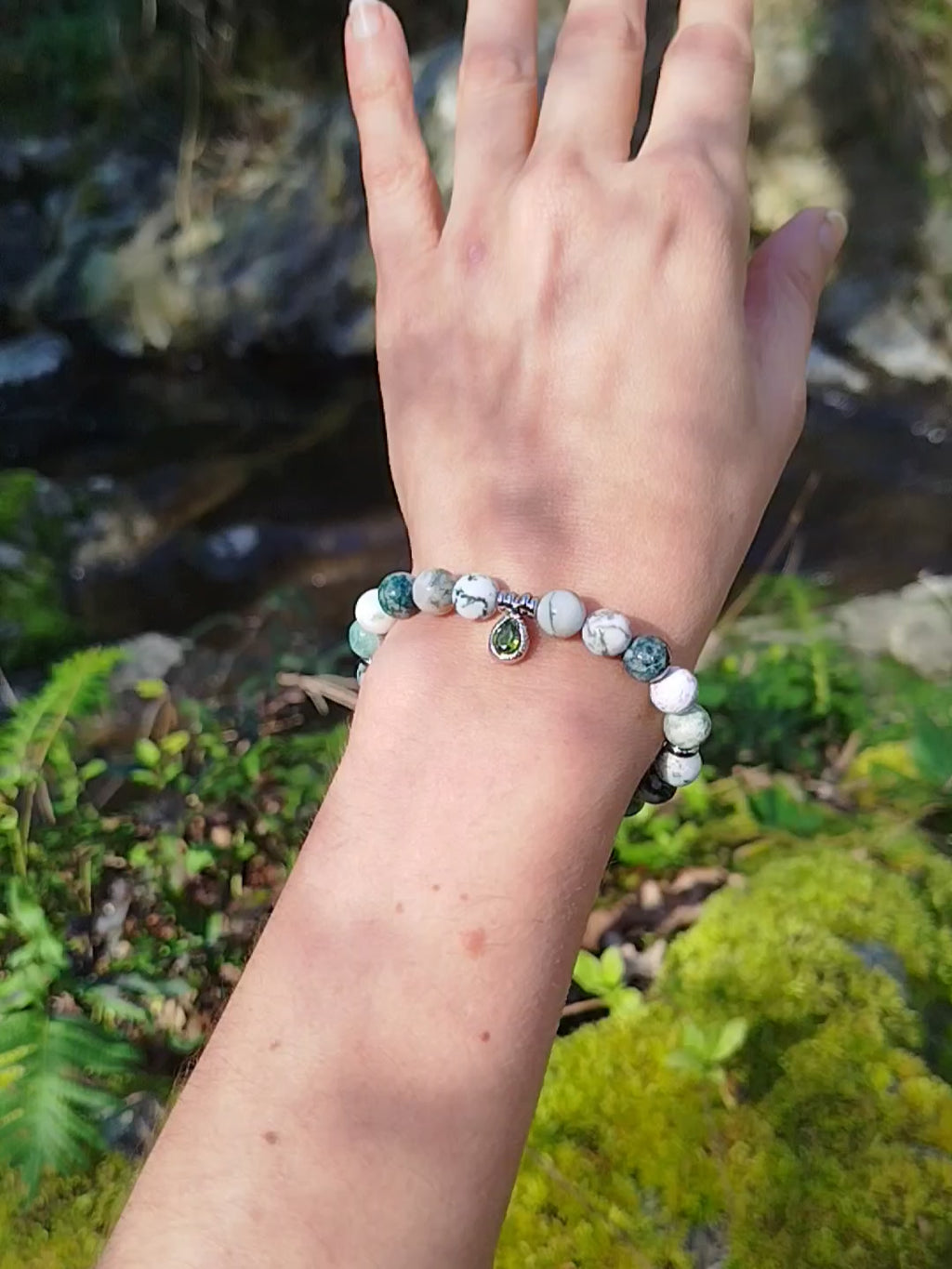 Bracelet intention - Jeune pousse (Agate arbre)