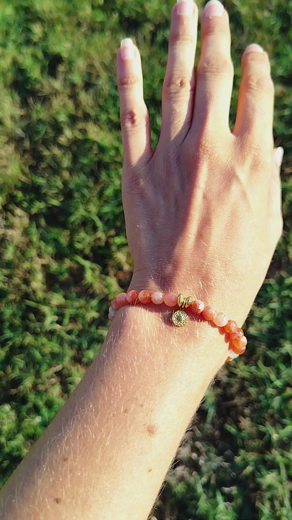Bracelet d'intention – Sillage Solaire  (Pierre de soleil multicolore)