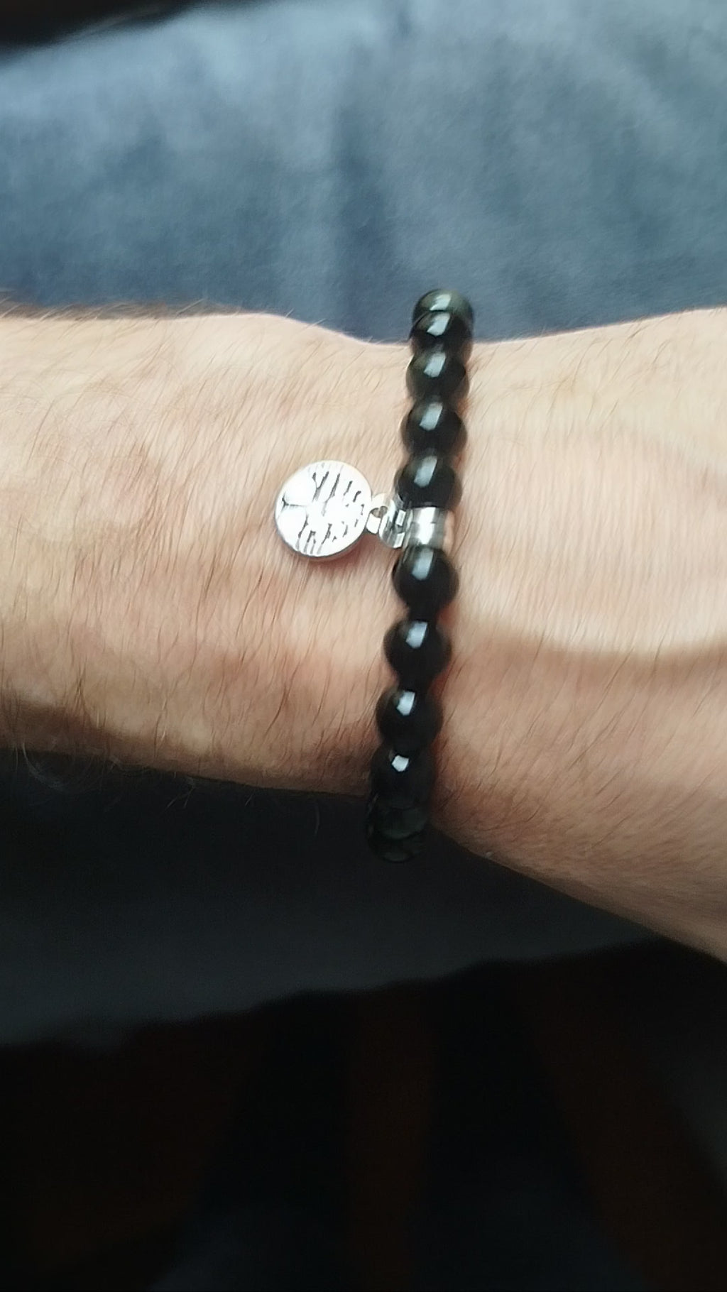 Bracelet d'intention - Racines intérieures (Obsidienne œil céleste)