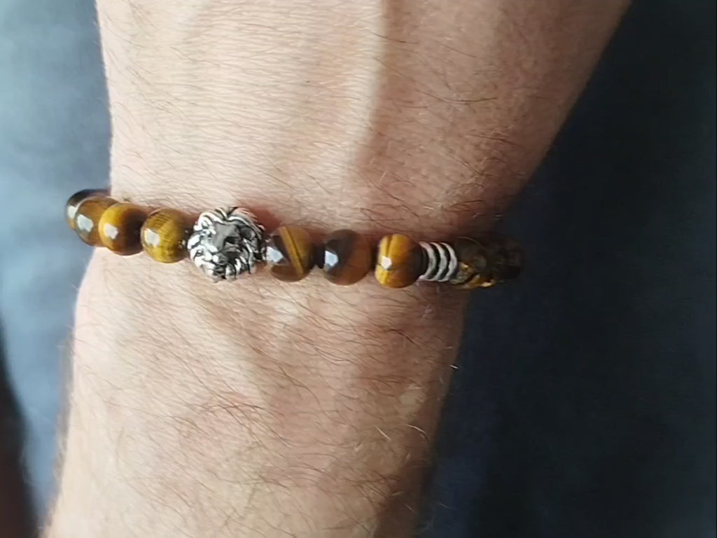 Bracelet d'intention - Présence affirmée (Œil de tigre)