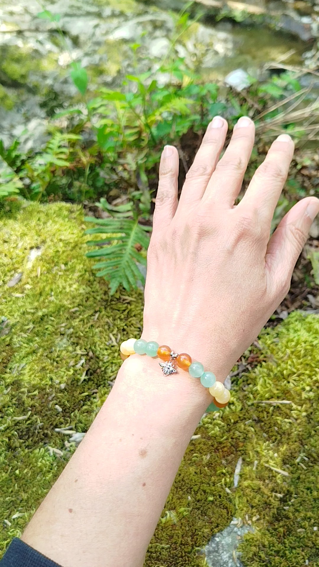 Bracelet d’intention - Ruche vivante (Aventurine, calcite orange & cornaline)