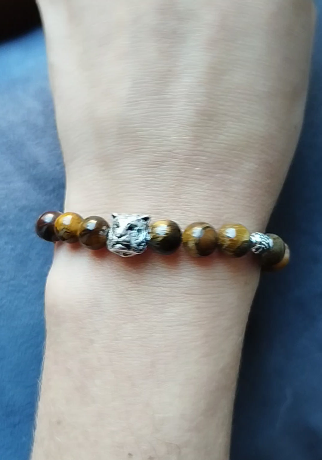 Bracelet d'intention - Esprit du tigre (Œil de tigre)