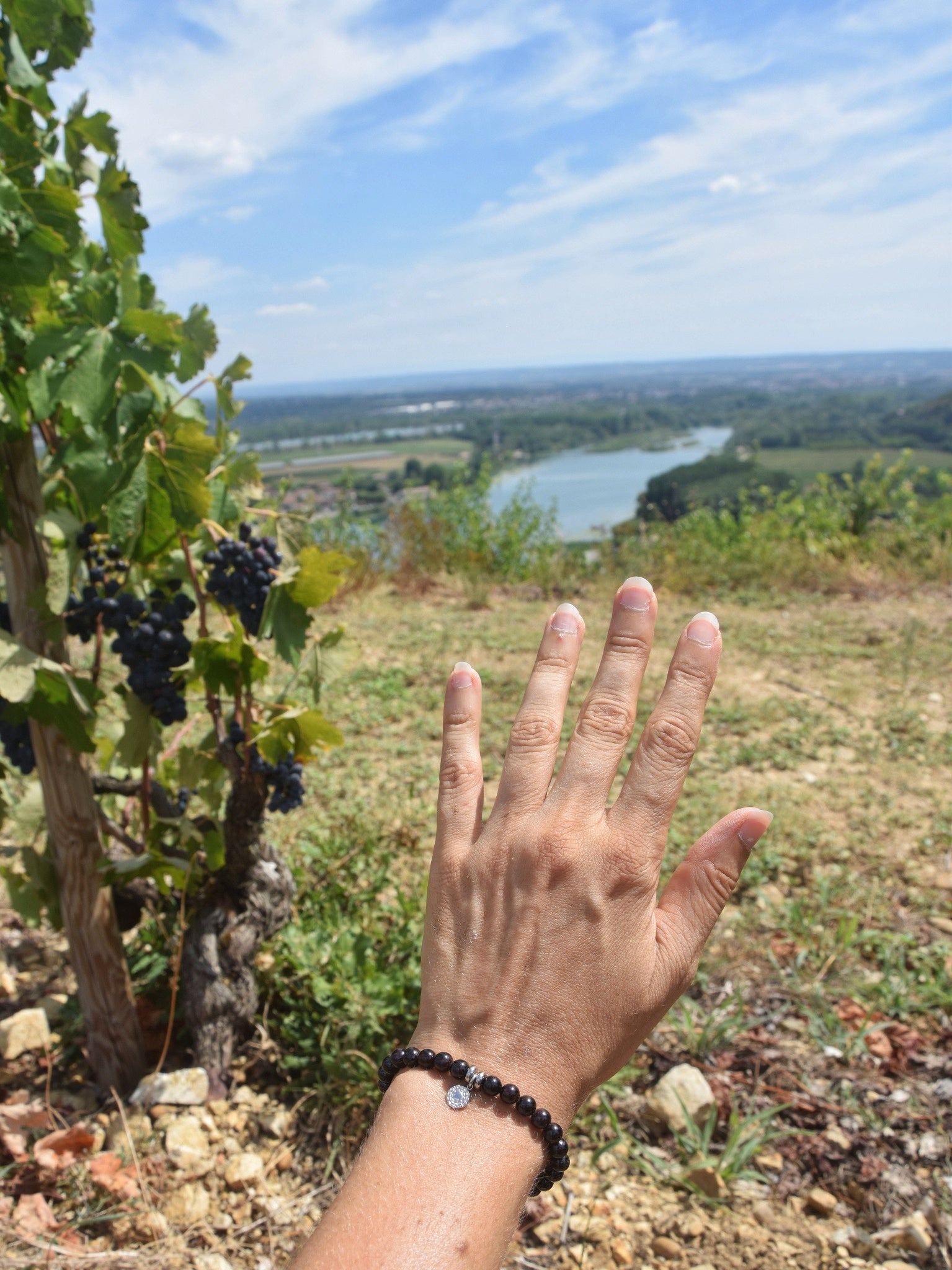 Bracelet d’intention – Cœur de Terre  (Grenat)