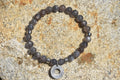 Bracelet d'intention - Force des reliefs (Pierre de soleil noire)
