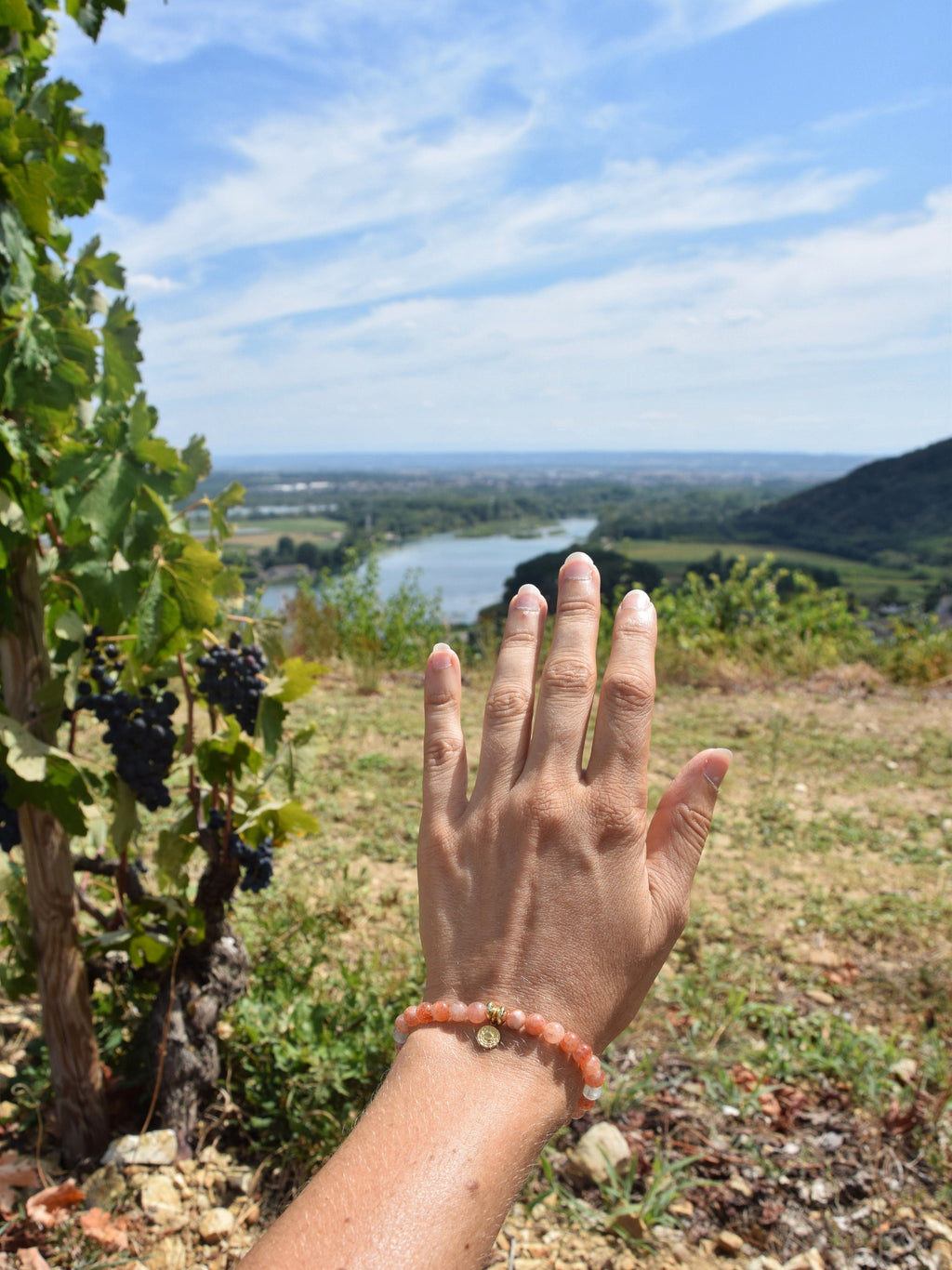 Bracelet d'intention – Sillage Solaire  (Pierre de soleil multicolore)