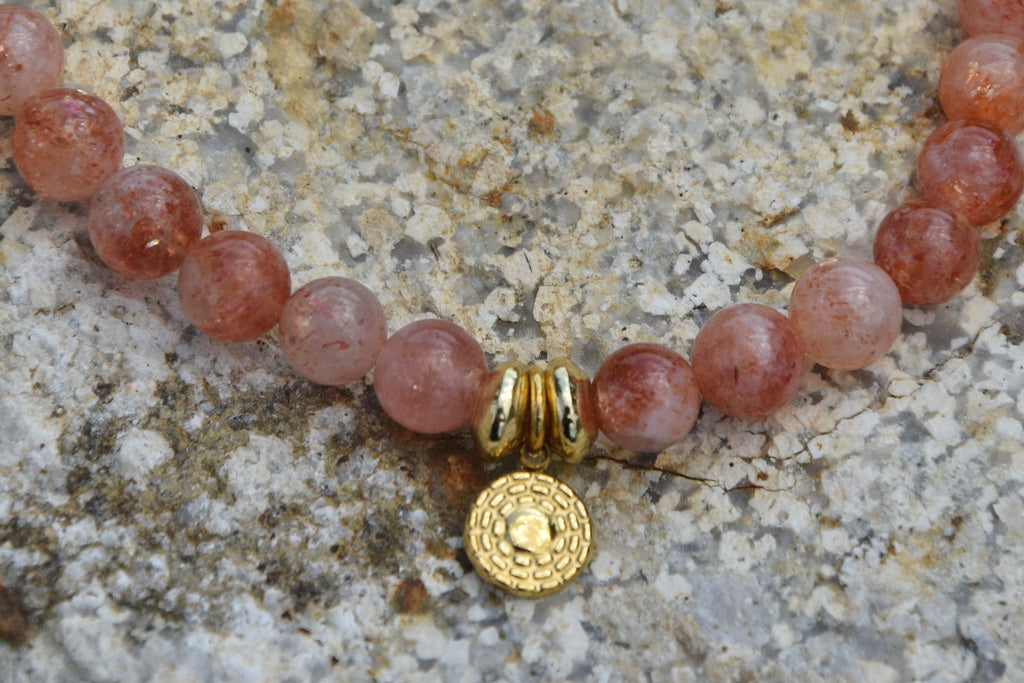 Bracelet d'intention – Sillage Solaire  (Pierre de soleil multicolore)