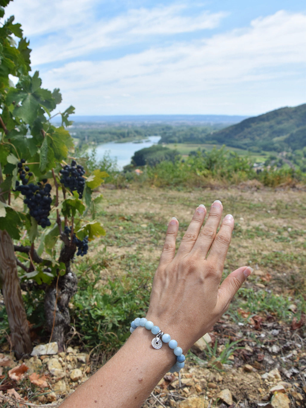 Bracelet d'intention – Murmure des Rivages (Aigue-marine)