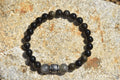 Bracelet d'intention – Soleil des cimes  (Obsidienne dorée et labradorite)