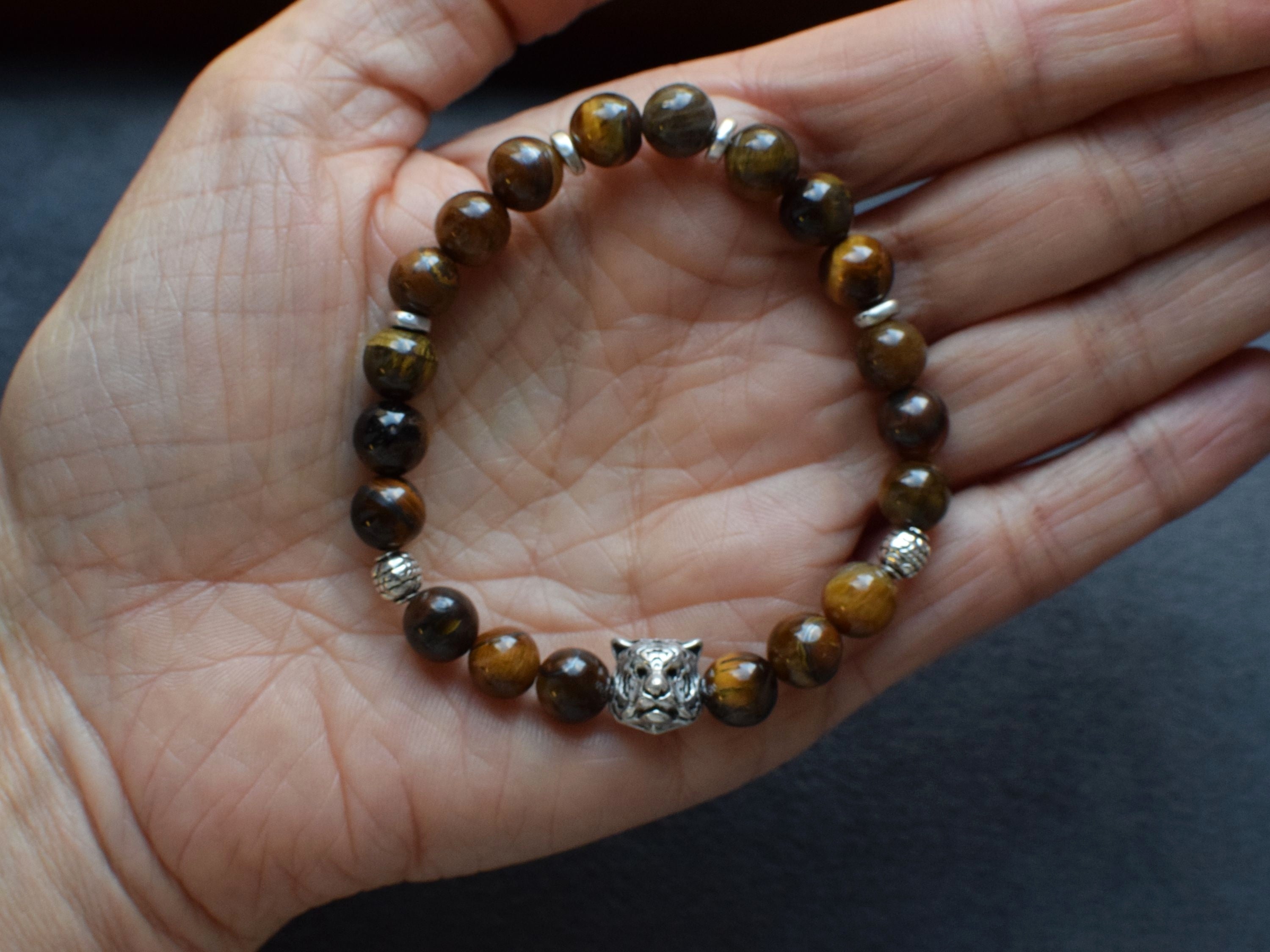 Bracelet d'intention - Esprit du tigre (Œil de tigre)