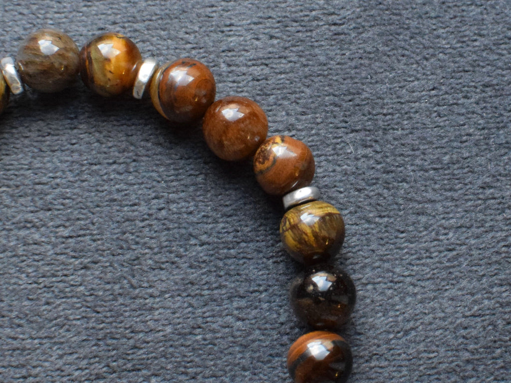 Bracelet d'intention - Esprit du tigre (Œil de tigre)